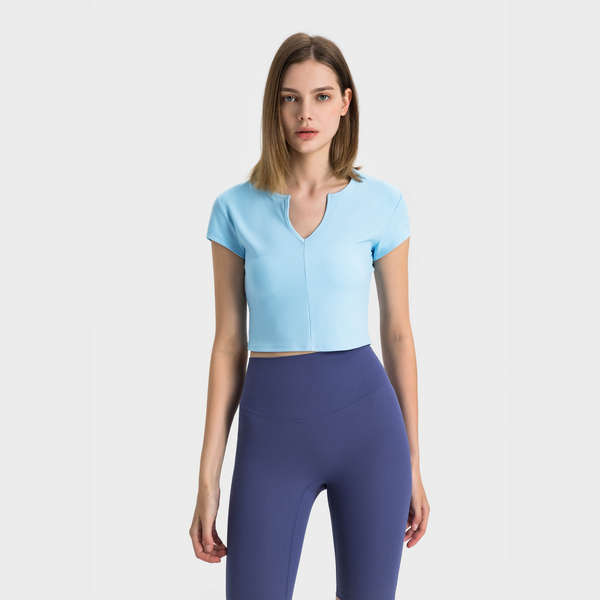 V Neck Cropped Top