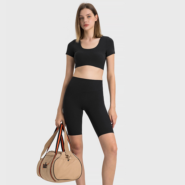 U-neck Cropped Top including Bra & Legging Sets